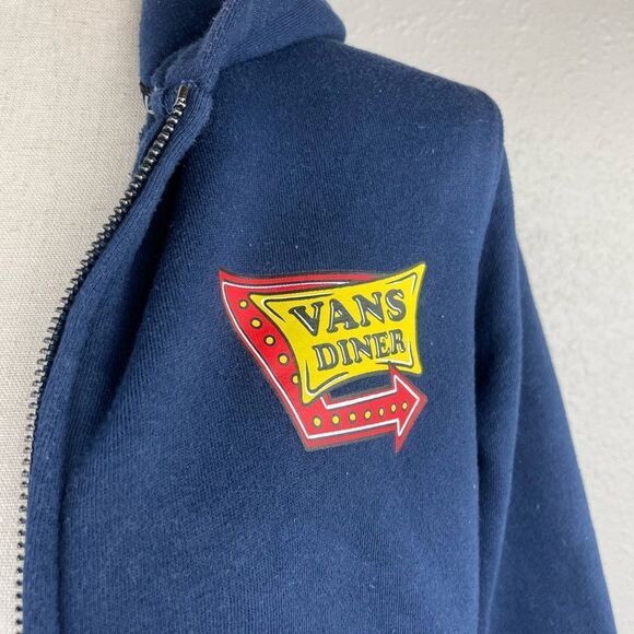 Van’s Dinner Full Zip Hooded Jacket Size M EUC - Picture 2 of 7